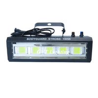Stroboscope LED 100 W – vue de face avec étrier et cordon