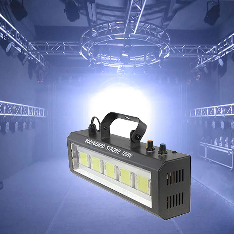 Stroboscope LED 100 W blanc ou RGB, mode son, avec ou sans télécommande