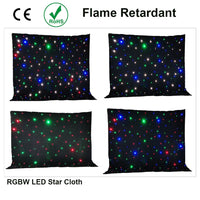 Rideau ciel étoilé LED sur velours noir avec contrôleur DMX, de 2 x 3 m à 4 x 10 m