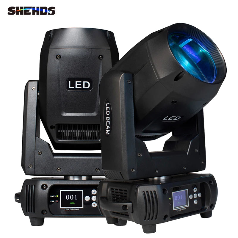 Lyre LED beam 150 W à faisceau de 2,2°, 12 gobos, DMX 16 canaux, à l'unité ou par 2