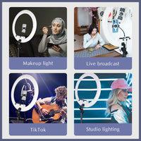 Anneau lumineux 45 cm – usages : maquillage, direct, TikTok et éclairage de studio