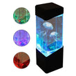 Lampe méduse aquarium carrée 23 cm, LED multicolore, piles AA ou USB