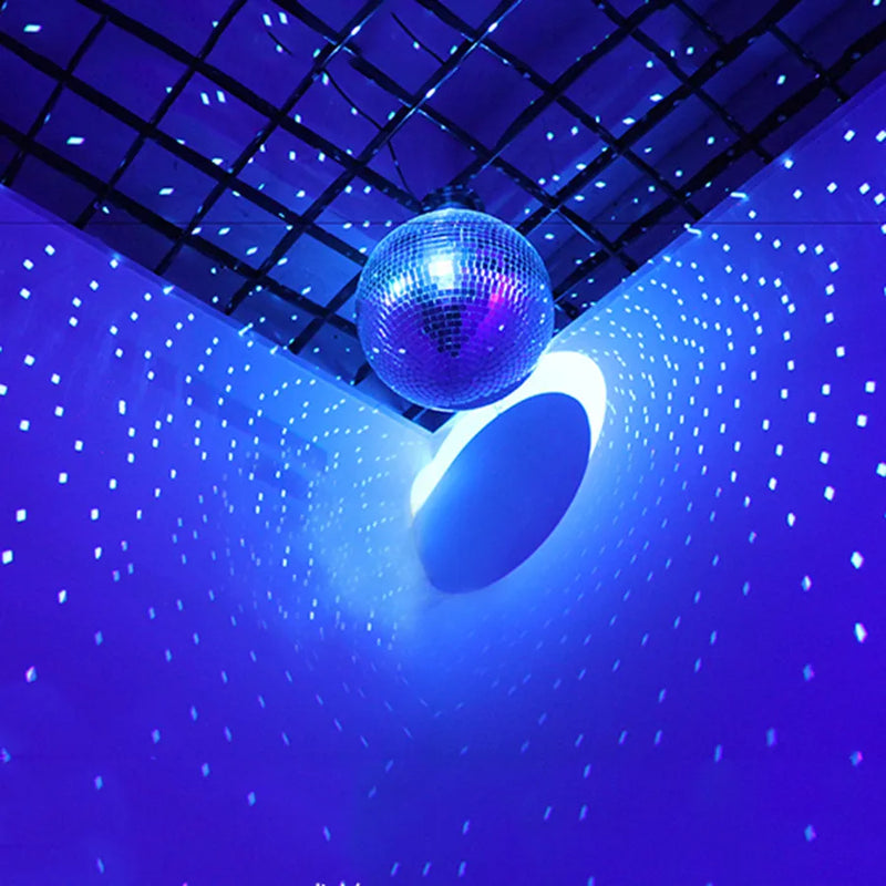 Boule à facettes disco en verre, 10 à 30 cm, sans moteur