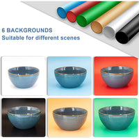 Mini studio photo LED – six fonds de couleur pour différentes scènes