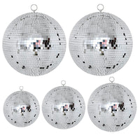 Boule à facettes disco en verre, 10 à 30 cm, sans moteur