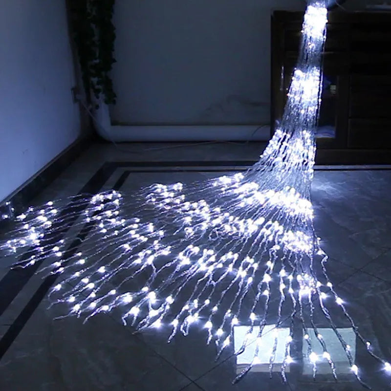 Rideau lumineux cascade LED 220 V, 4 couleurs, 3 x 3 m ou 3 x 2 m