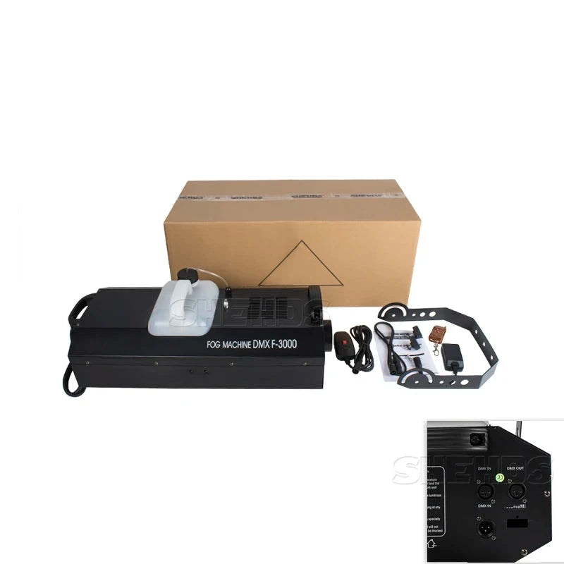 Machine à fumée 3000 W – version sans DMX512 et contenu du colis