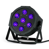 Projecteur PAR LED plat 7 LED RGBW ou RGBWA UV, lot de 4, DMX