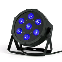 Projecteur PAR LED plat 7 LED RGBW ou RGBWA UV, lot de 4, DMX