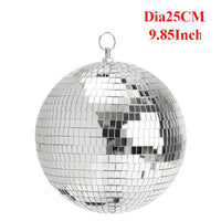 Boule à facettes disco en verre, 10 à 30 cm, sans moteur