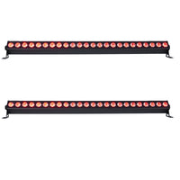 Lot de 2 barres LED de lavage 24 LED RGBW 4 en 1, DMX 10 ou 34 canaux
