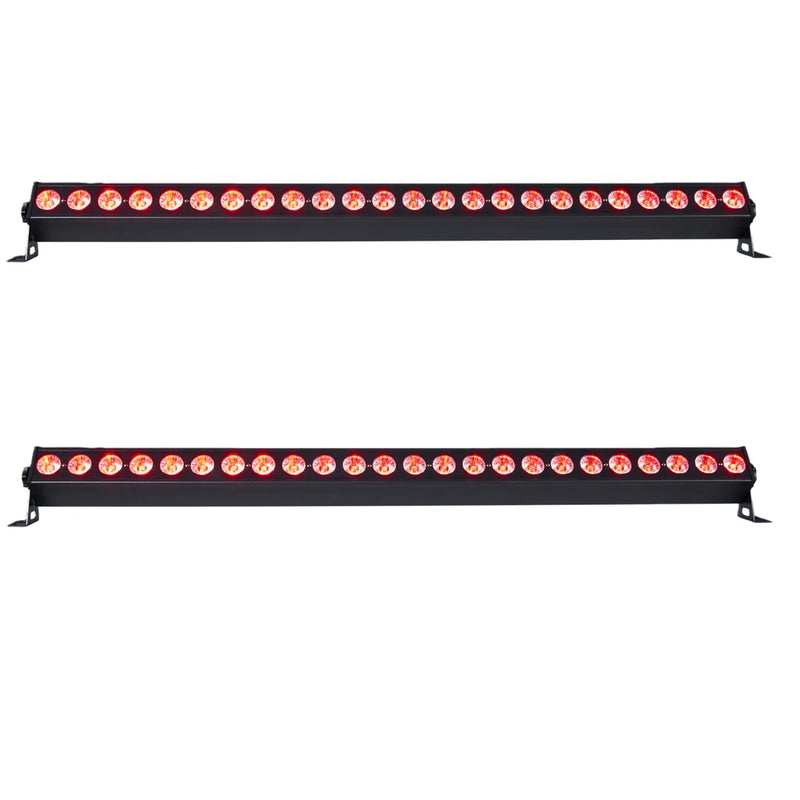 Lot de 2 barres LED de lavage 24 LED RGBW 4 en 1, DMX 10 ou 34 canaux