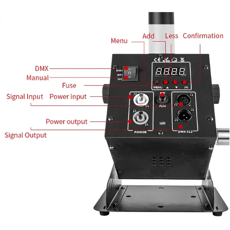 Canon à CO2 LED 250 W DMX512, 1 ou 2 machines
