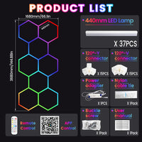 Barres LED hexagonales RGB – vue 23