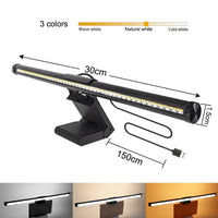 Lampe écran PC d'ambiance – version 30 cm avec câble USB de 150 cm et trois teintes de blanc