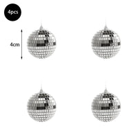 Boules à facettes miroir pour sapin de Noël, 2 à 10 cm
