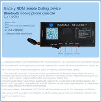 Interface DMX512 et RDM – boîtier Bluetooth, écran OLED et fonctions de l'enregistreur