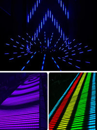 Tubes LED pixel DMX ArtNet, lot de 8 ou 16 avec boîtier de commande, lentille carrée ou ronde
