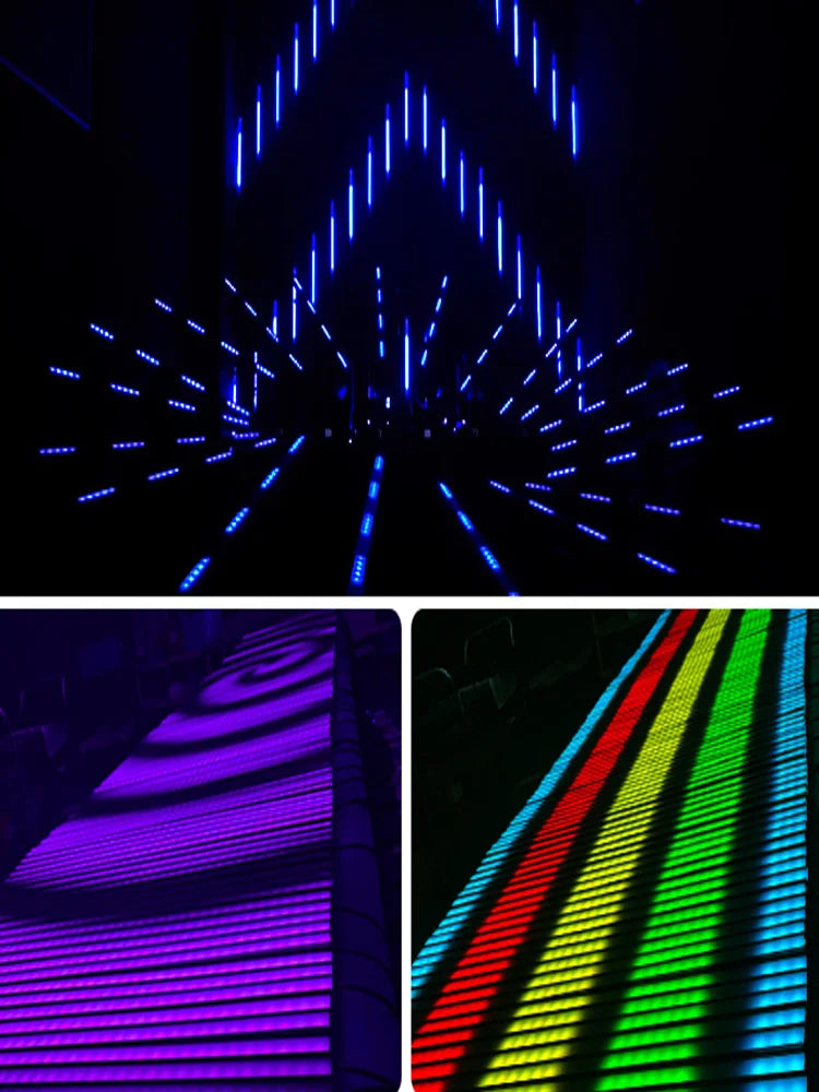 Tubes LED pixel DMX ArtNet, lot de 8 ou 16 avec boîtier de commande, lentille carrée ou ronde