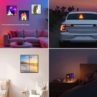 Panneau LED programmable pour voiture, pixels 32 x 32 ou 64 x 64, application Bluetooth