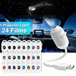 Projecteur d'étoiles USB rotatif 360°, nébuleuses et aurores, 3 à 24 films