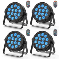 Par LED RGBW 14 LED 80 W DMX télécommande, 4 pièces