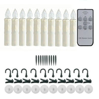 Bougies LED ivoire avec télécommande – 10 bougies, télécommande et fixations, deuxième vue