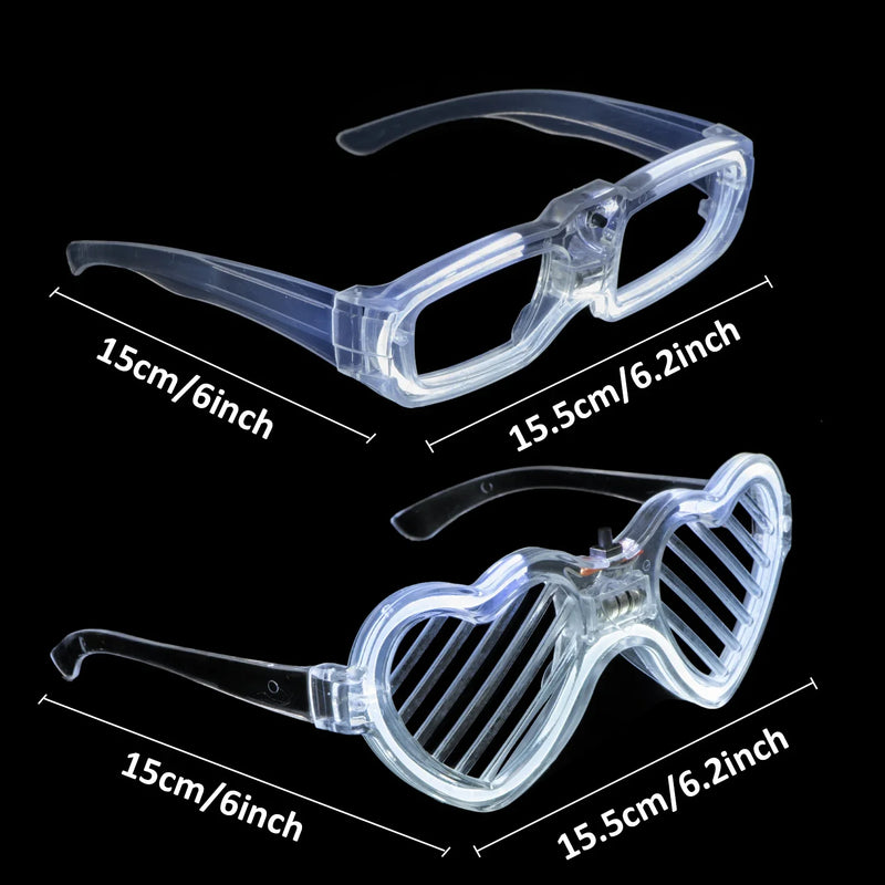 Lots de lunettes, bracelets et bagues lumineux LED blancs pour mariage, de 20 à 50 pièces