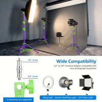 Trépied lumière 2,8 m en aluminium ou inox, seul ou par 2