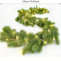 Guirlande de Noël en pin vert – longueur de 1,9 m