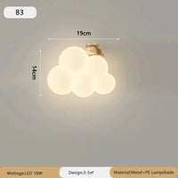 Applique murale nuage LED 18 W pour chambre d'enfant, cœur ou couronne