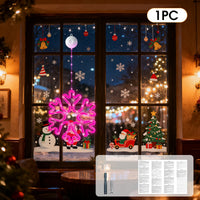 Flocon lumineux de fenêtre – flocon multicolore accroché à une fenêtre, version 1 pièce