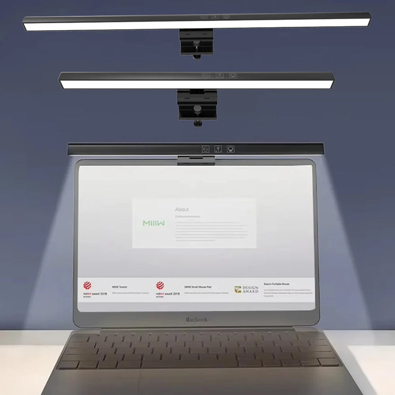 Barre lumineuse écran PC 18 à 50 cm, 3 pinces, minuterie 60 min, USB-C