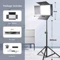 Panneau LED vidéo bicolore 40 ou 50 W, trépied 200 cm, télécommande