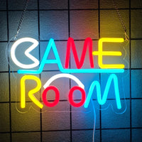 Néon LED gaming « Gaming Zone » ou « Game Room », USB, 4 modèles