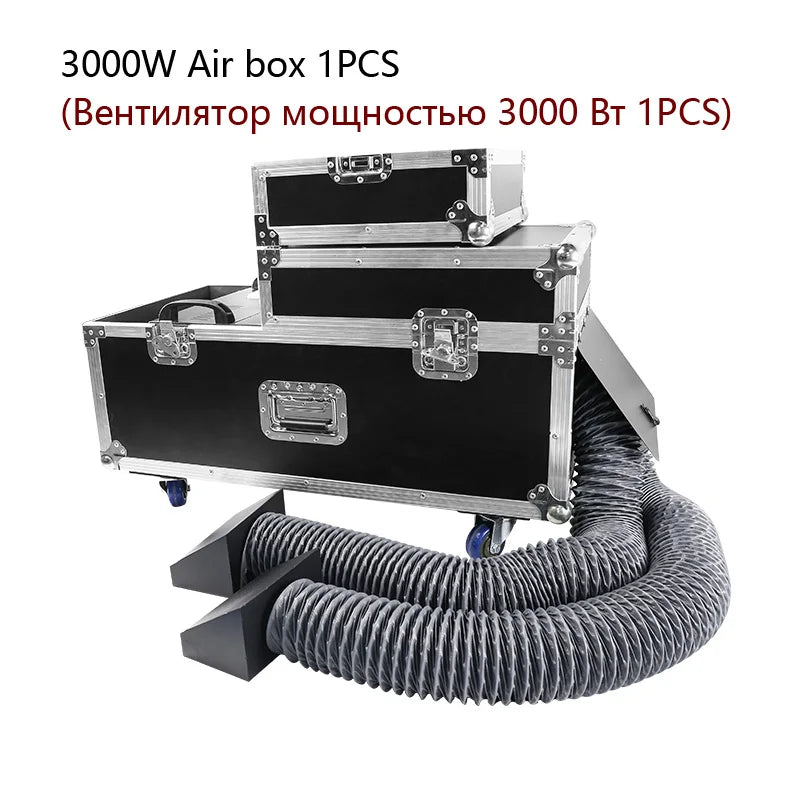 Machine à brouillard bas à eau 3000 ou 5000 W – version 3000 W en flight case avec gaine d'air