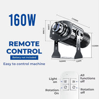 Projecteur gobo logo personnalisé, 35 à 200 W, avec télécommande