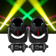 Lot de 2 lyres LED beam spot zoom 180 W, 11 couleurs, 14 gobos, DMX 14 canaux