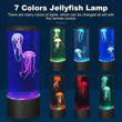 Lampe méduse LED aquarium 7 couleurs, veilleuse USB ou piles, 4 modèles
