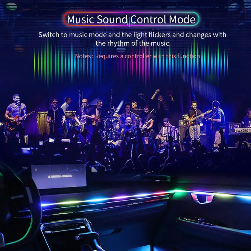 Bande LED adressable WS2812B – ambiance de concert en mode musique avec contrôleur compatible