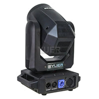 Lot de 12 lyres LED beam 200 W à anneau RGB – vue arrière avec connecteurs DMX et alimentation