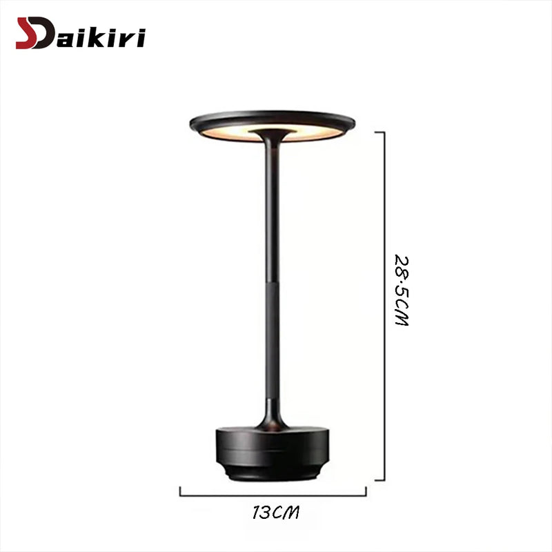 Lampe de table sans fil aluminium rechargeable, 28,5 cm, 5 coloris