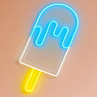 Néon LED glace esquimau pour glacier, 3 modèles, 35 à 80 cm, USB
