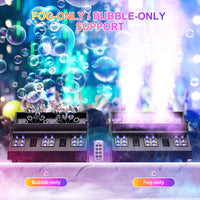 Machine à bulles de fumée 1500 W – commandes séparées : fumée seule ou bulles seules