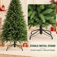 Sapin lumineux artificiel PE et PVC avec LED, 120 à 180 cm