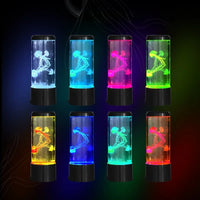 Aquarium méduse lumineux 7 couleurs, tube de 22 cm, alimentation USB