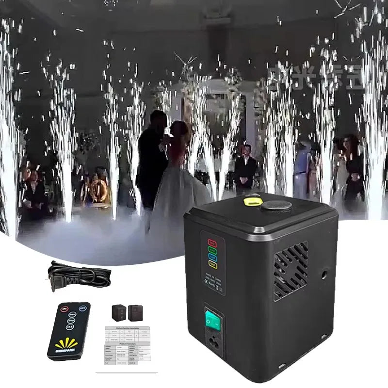 Machine à étincelles froides compacte 350 W, jet jusqu'à 3,5 m