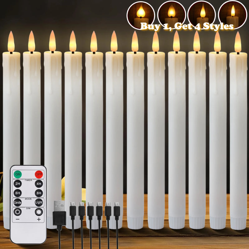 Bougies LED coniques rechargeables – vue 9
