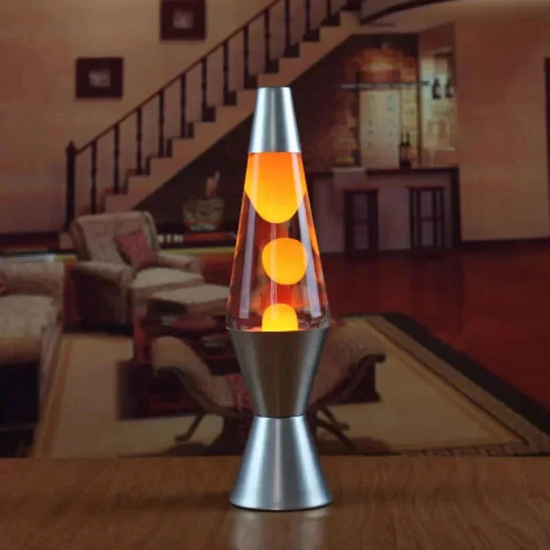 Lampe à lave cône 36 cm, base en alliage, 10 coloris