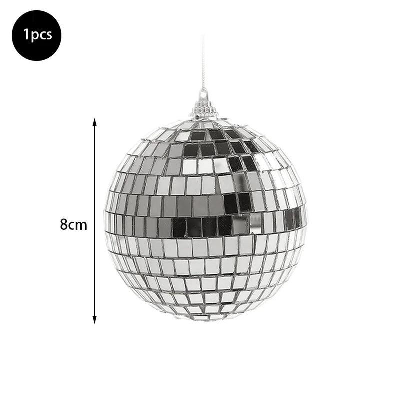 Boules à facettes miroir pour sapin de Noël, 2 à 10 cm